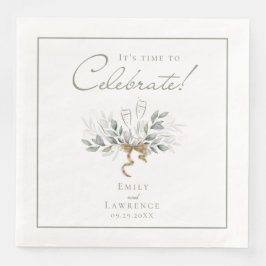 Servilleta De Papel De Cena Sage Green Eucalyptus Champagne Cena