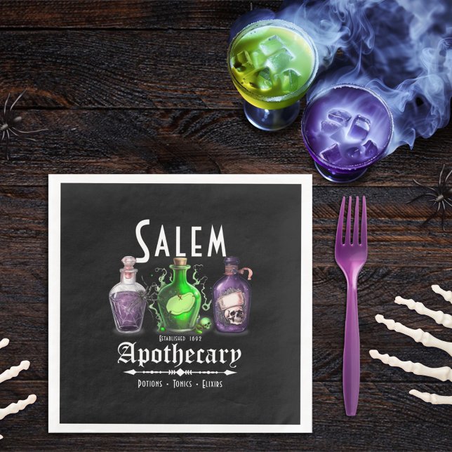 Servilleta De Papel De Cena Salem de Halloween Potions Apothecary Tonics Elixi (Subido por el creador)