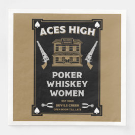 Servilleta De Papel De Cena Saloon de Cowboy American Frontier