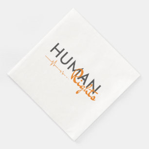Servilleta De Papel De Cena Salvamento de los derechos humanos