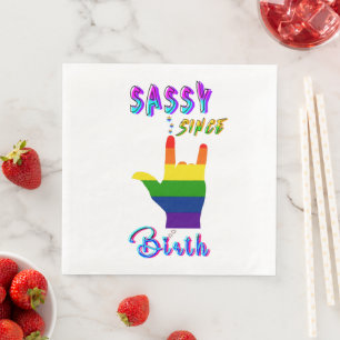 Servilleta De Papel De Cena Sassy desde el nacimiento