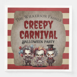 Servilleta De Papel De Cena Scary Clowys Fiesta del Carnaval de Halloween