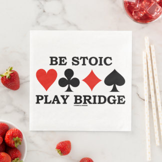 Servilleta De Papel De Cena Sé Estoico Juega Bridge Cuatro Palos de Cartas