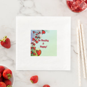 Servilleta De Papel De Cena Sea saludable y feliz, Napkin de papel Sky