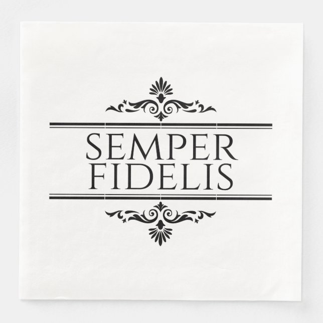 Servilleta De Papel De Cena Semper Fidelis (Anverso)