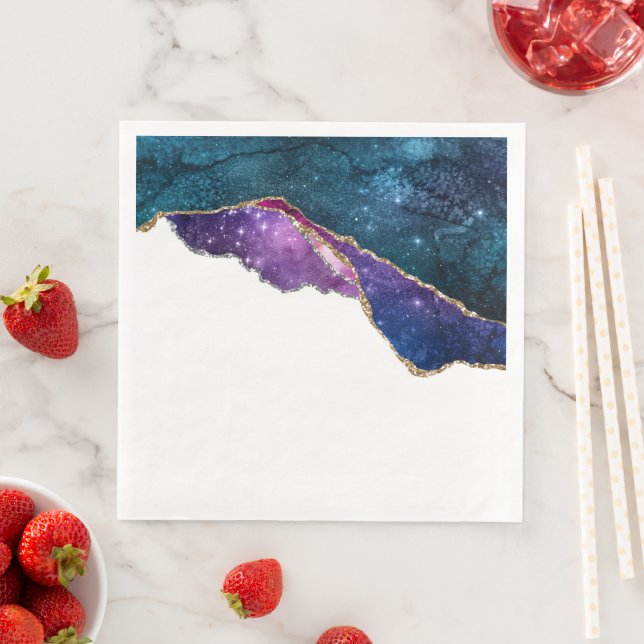 Servilleta De Papel De Cena Serie Galaxy Agate Diseño 6  (In situ)