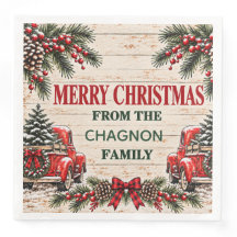 Servilleta de Camión de Navidad Personalizada de G