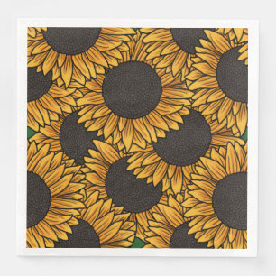 Servilleta De Papel De Cena Servilleta de Campo de Girasoles