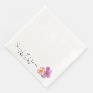 Servilleta De Papel De Cena Servilleta de cena personalizada Elegante flor púr