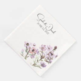 Servilleta De Papel De Cena Servilleta de cena personalizada Elegante flor púr