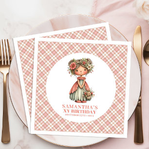 Servilleta De Papel De Cena Servilleta para Cumpleaños de Hada Mágica con Rubo