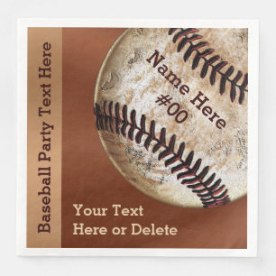Servilleta De Papel De Cena Servilletas de béisbol vintage personalizadas, su