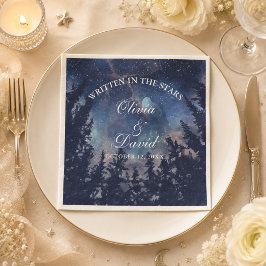 Servilleta De Papel De Cena Servilletas de Boda Celestial Bosque Nocturno Estr