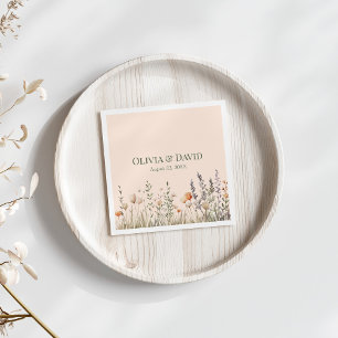 Servilleta De Papel De Cena Servilletas de boda para prado de flores silvestre