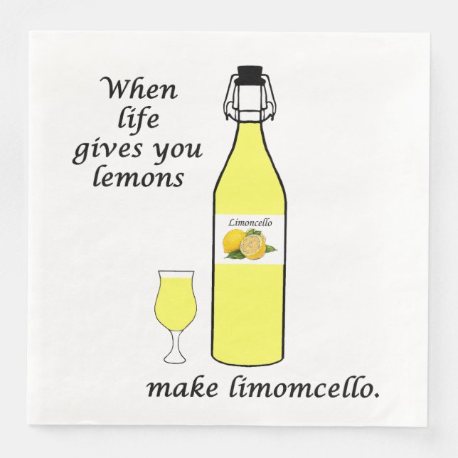 Servilleta De Papel De Cena Servilletas de cena de limones a limoncello (Anverso)