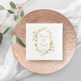 Servilleta De Papel De Cena Servilletas de cena para boda de jardín de flores
