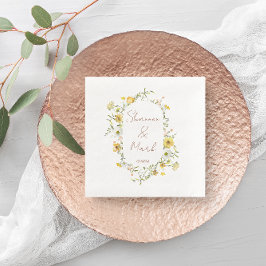 Servilleta De Papel De Cena Servilletas de cena para boda de jardín de flores