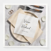 Servilletas de cóctel personalizadas para boda | S
