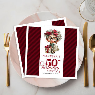 Servilleta De Papel De Cena Servilletas de Cumpleaños Número 50 Divertidas Fie