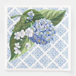 Servilleta De Papel De Cena Servilletas de Ducha Nupcial de Baldosa Azul Horte