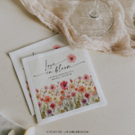Servilleta De Papel De Cena Servilletas de ducha nupcial Love In Bloom