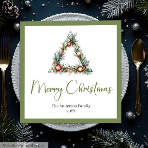 Servilleta De Papel De Cena Servilletas de Navidad neutras terrenales Bohemian