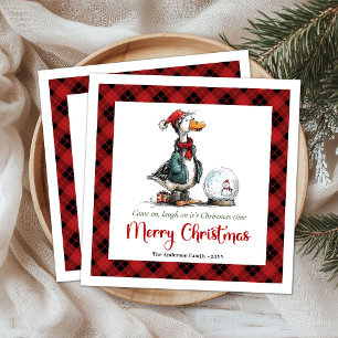 Servilleta De Papel De Cena Servilletas de Navidad Pato Loco Dibujos Animados 