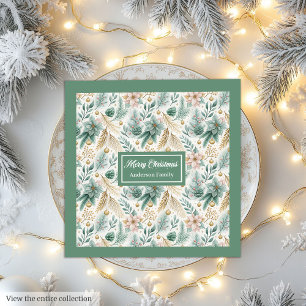 Servilleta De Papel De Cena Servilletas de Navidad personalizadas de color ver