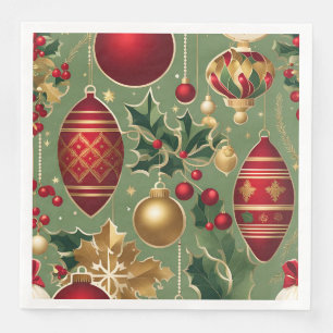 Servilleta De Papel De Cena servilletas de papel adornos de navidad vintage