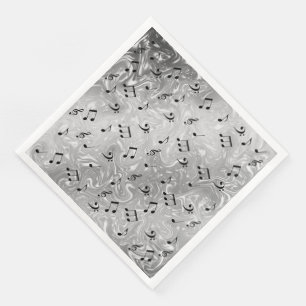 Servilleta De Papel De Cena servilletas de papel con patrón de notas musicales