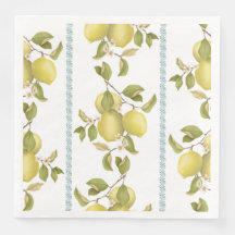 Servilletas de papel de baile de limón