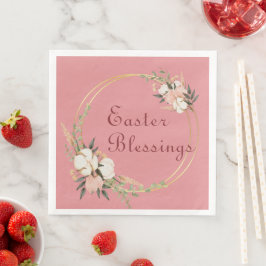 Servilleta De Papel De Cena Servilletas de papel de bendiciones de Pascua Flor
