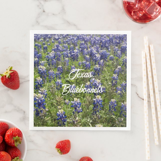 Servilleta De Papel De Cena Servilletas de papel de Bluebonnet de Texas | Flor (In situ)