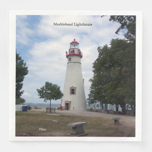 Servilleta De Papel De Cena Servilletas de papel de Marblehead Lighthouse