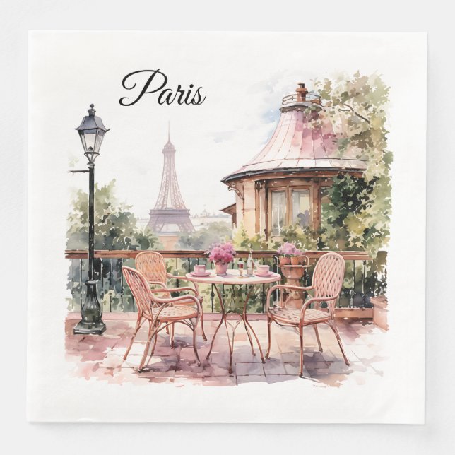 Servilleta De Papel De Cena Servilletas de papel de París (Anverso)