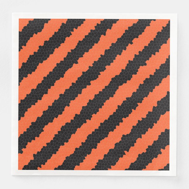 Servilleta De Papel De Cena servilletas de papel de rayas de halloween (Anverso)