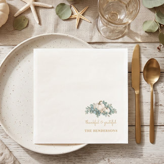 Servilleta De Papel De Cena Servilletas de papel elegantes para Acción de Grac