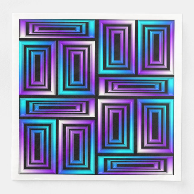 Servilleta De Papel De Cena servilletas de papel geométricas para rectángulos (Anverso)