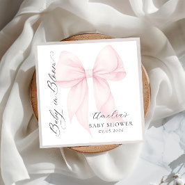 Servilleta De Papel De Cena Servilletas de papel para baby shower Pink Bow Bab