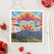 Servilletas de papel Tie Dye diseño del cielo de M