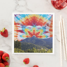 Servilleta De Papel De Cena Servilletas de papel Tie Dye diseño del cielo de M