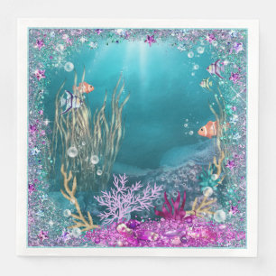 Servilleta De Papel De Cena Servilletas de papel Under the Sea Ocean