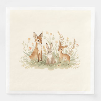 Servilleta De Papel De Cena Servilletas de papel vintage de bosque