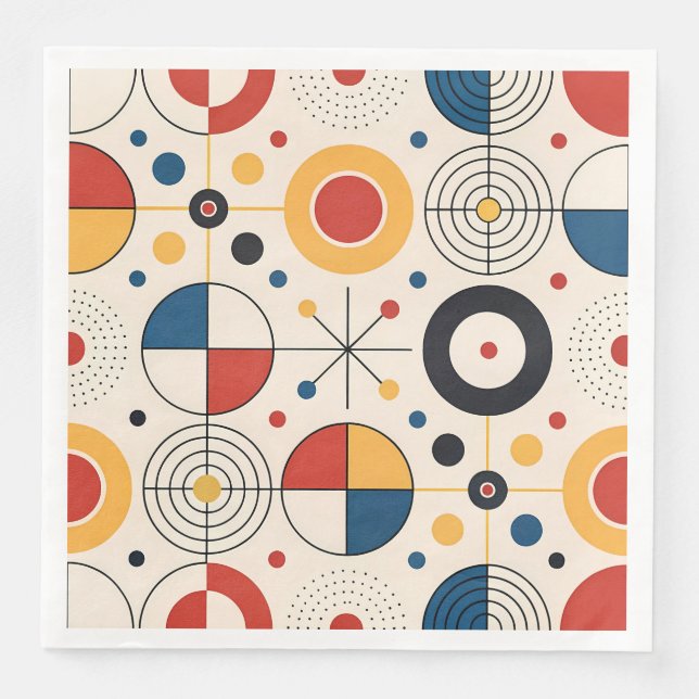 Servilleta De Papel De Cena Servilletas diseño geométrico (Anverso)