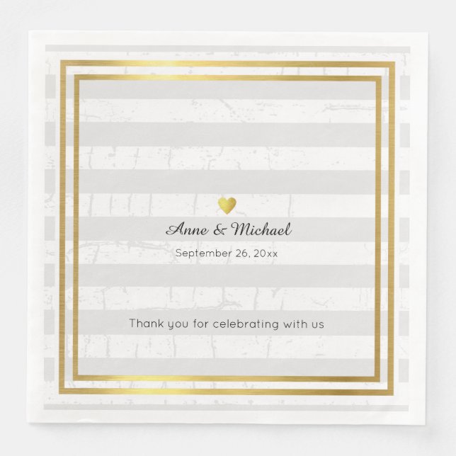 Servilleta De Papel De Cena servilletas elegantes para la cena de boda con ray (Anverso)