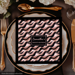 Servilleta De Papel De Cena Servilletas Lux Rosa Dorado Acentuación Elegante B