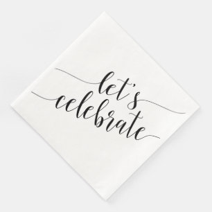 Servilleta De Papel De Cena Servilletas modernas de negro y blanco para celebr