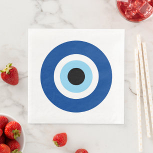 Servilleta De Papel De Cena Servilletas para cena con símbolo de ojo malvado B