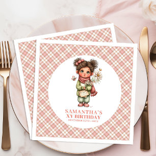 Servilleta De Papel De Cena Servilletas para Cumpleaños de 6 años Lovely Blush
