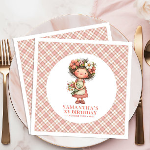 Servilleta De Papel De Cena Servilletas para Cumpleaños de Fantasía Rosa Hada 